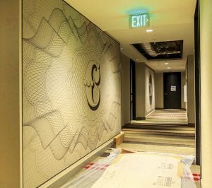 union tower hotel hallways